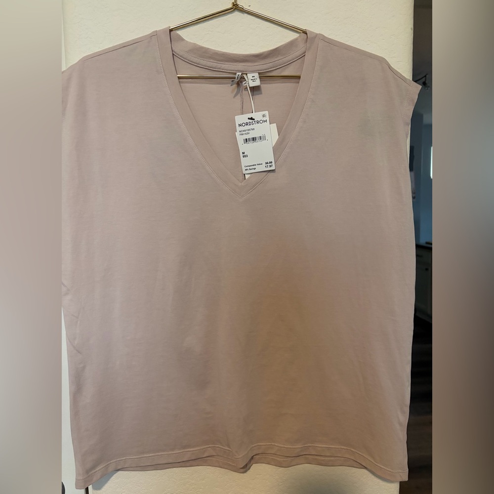 Nordstrom Pink Hush V-Neck Top